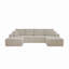Siège modulaire modulaire pour canapé, canapé rembourré et compressé pour le salon, la chambre à coucher, un appartement, aucun assemblage requis, combinaison gratuite pour 4 PC, tissu en velours côtelé moelleux, blanc