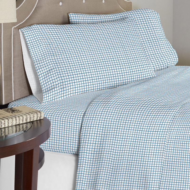 Ensemble de draps 100 % coton à densité de tissage 200 fils, Ensemble de draps pour lit simple TG + un drap-hou