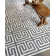Berlin Geometric Area Rug in Charcoal/Ivory/Beige