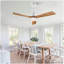 Hot sales Ventilateur de plafond moderne de 52 pouces avec moteur à courant continu réversible à télécommande 3 pales à intensité variable 3 couleurs
