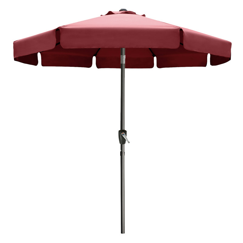 Parasol de marché 9 pi Hobert, H 96,4 po x l 118 po x P 118 po, Gris foncé