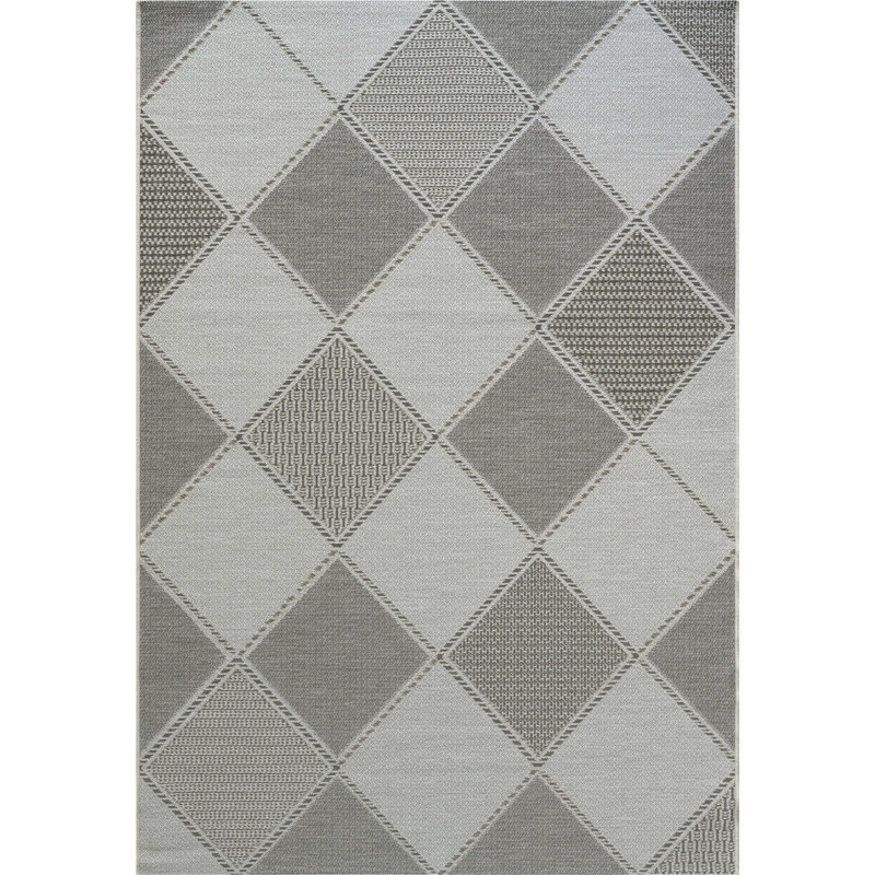 Dempster Abstract Flat Weave Indoor / Outdoor Area Rug, Rectangle 80 x 150 cm