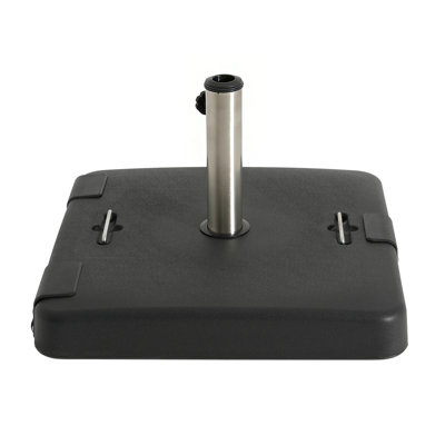 Base de parasol extérieure carrée noire