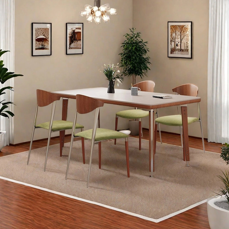 Table de salle à manger légère et luxueuse, H 29,53 po x L 55,12 po x l 31,5 po