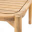 Table basse de patio en bois massif avec panneau à lattes