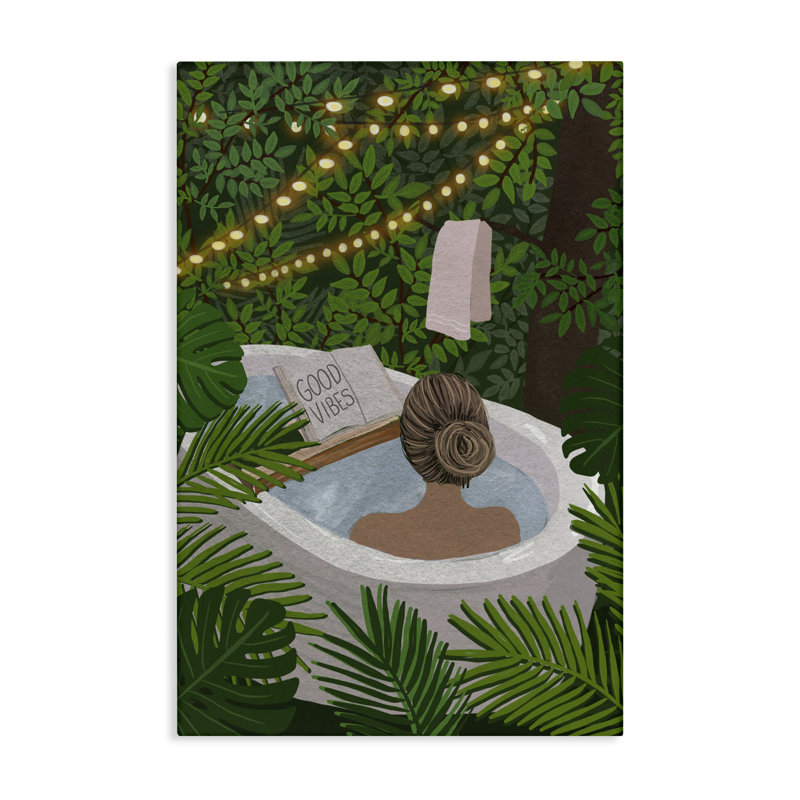 Toile «Jungle Bath», conception par Chen Alyesh, H 24 po x l 16 po