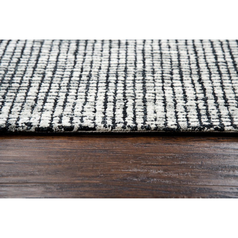 Tapis noir en laine touffeté à la main Zellmer, Rectangle 3 pi x 5 pi