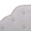 Tête de lit simple capitonnée de style chambre à coucher avec tissu de ton gris moderne avec hauteur réglable et garniture cloutée-2016948818-2016948819