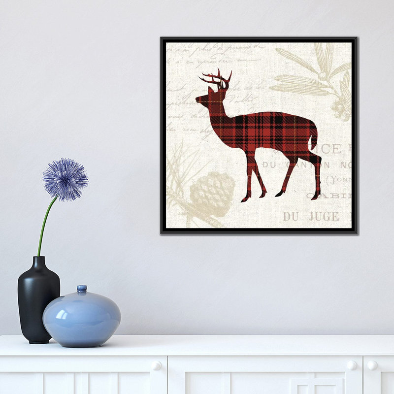 « écossais introduction ii », reproduction d’impression sur toile, H 18 po x l 18 po x P 1,5 po, Toile avec cadre noir