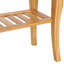 Long Bamboo Shower Bench Seat, 20" Wooden Spa Shower Stool With Underneath Storage Shelf Shoe Organizer