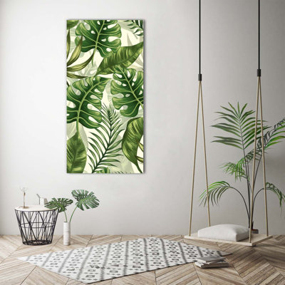 Tropical Leaves 1 Piece Wrapped Canvas Wall Art