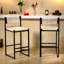 Ensemble de 2 tabourets de bar avec cadre en métal-43850135
