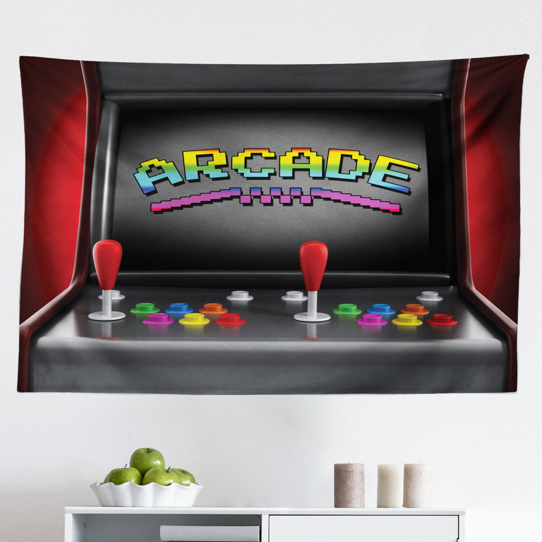 Wandbehang Arcade Maschine Retro Gaming Spaß Joystick Tasten Vintage 80'S 90'S Elektronisch