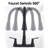 2 Handle Kitchen Faucet For 3-Hole Sink, 360° Rotating Nozzle-114222734