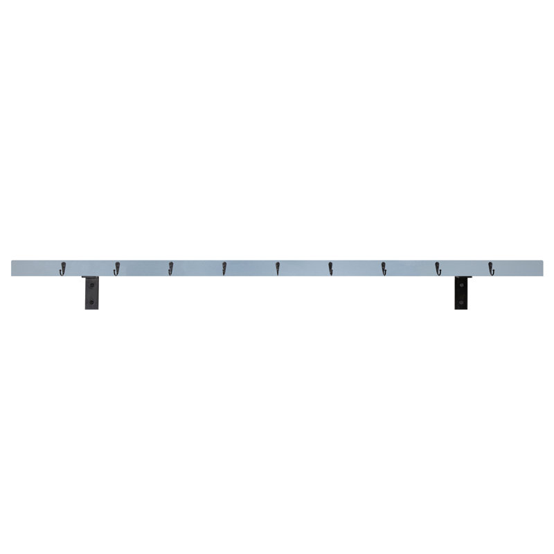 Rayne Plate Display Shelves With Hooks, Gray, 60/3/2