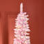 Arbre de Noël artificiel enneigé avec forme de crayon, branches réalistes en pin, lumières DEL blanc chaud, ouverture automatique-103718574