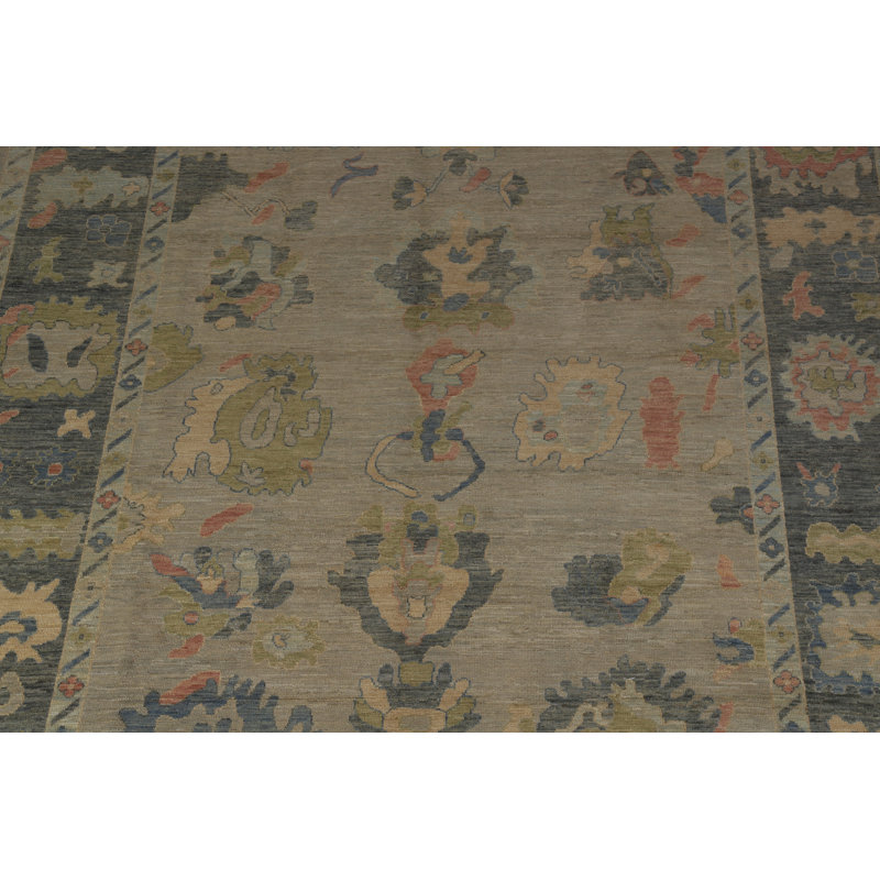Vegetable Dye Wool Oushak Turkish Area Rug 9x12