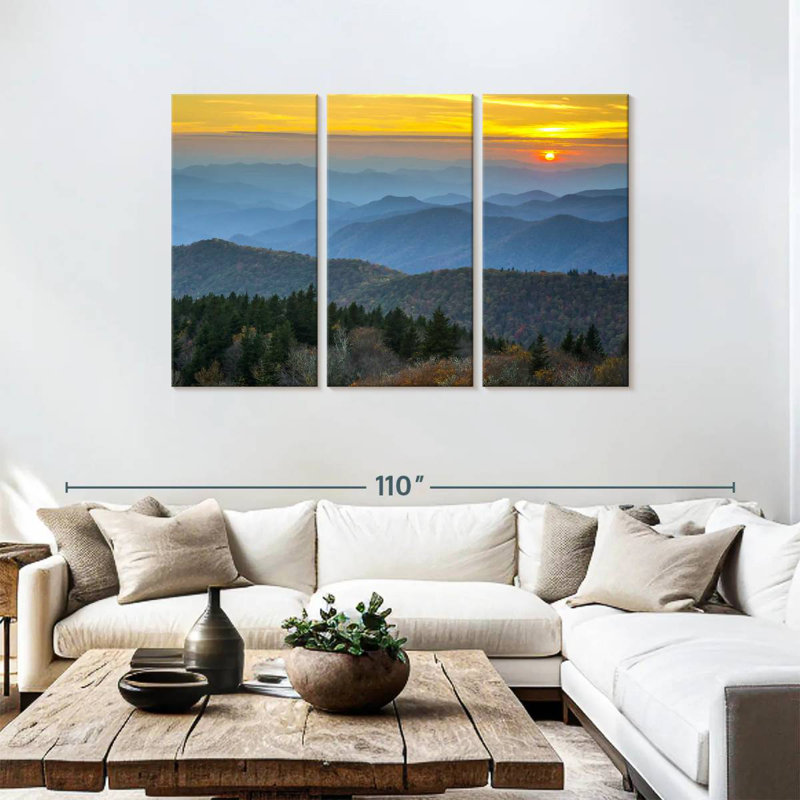 Crépuscule Alvord Blue Ridge Mountains, H 48 po x l 74 po
