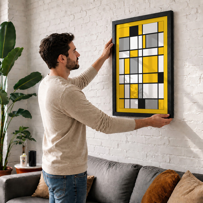 Structured Geometry Geometric - Print, A4 - 29.7 x 21.0 cm, White
