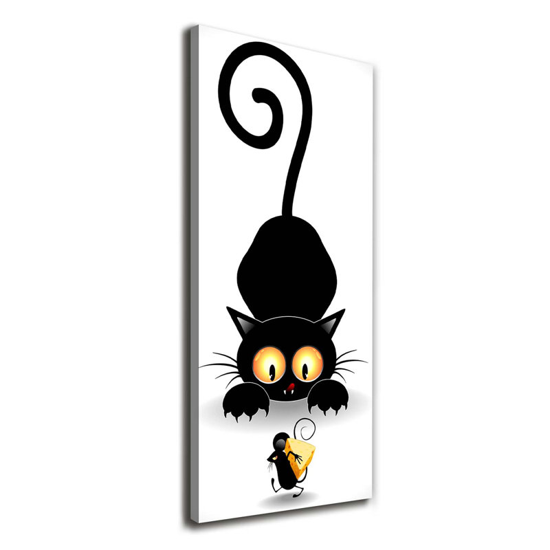 Cat And Mouse - Wrapped Canvas Print