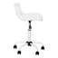 Chaise de bureau, hauteur réglable, pivotante, ergonomique, bureau d'ordinateur, travail, juvénile, aspect cuir blanc, métal blanc, contemporain, moderne-1650980756-1650980757