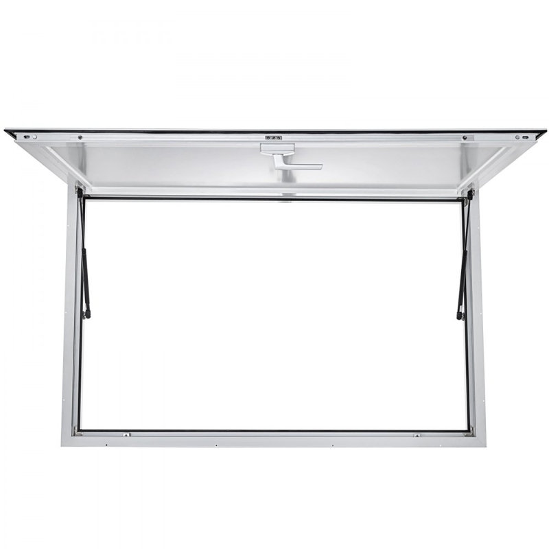 Concession Window, Concession Stand Serving Window Door with Double-Point Fork Lock, Concession Awning Door Up to 85 degrees for Food Trucks, Glass Not Included