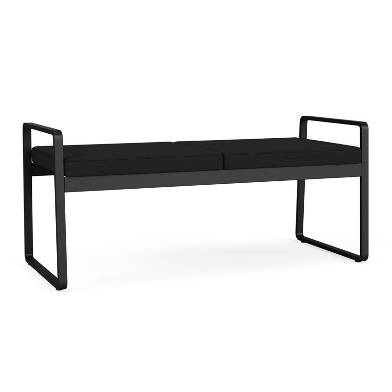 Banc en métal Gansett, Noir, Noir Visite Libre - tissu uni