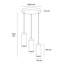 Lustre réglable élégant, placage en bois et structure en métal, finition beige / noyer, 9,8 po x 7,1 po | Taille du capuchon: 2 2,6 po x 7,1 po | Hauteur totale: 9,1 à 60,2 pouces | 3 x douille 10 W GU10 Max (ampoule non incluse), éclairage élégant pour la décoration intérieure-412425040