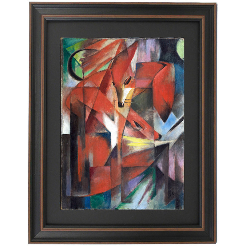 Renards par Franz Marc, H 24 po x l 18,5 po