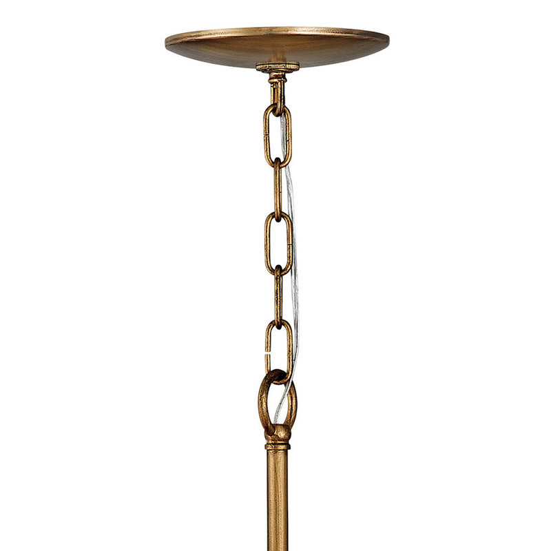 10 - Light Chandelier, Burnished Gold