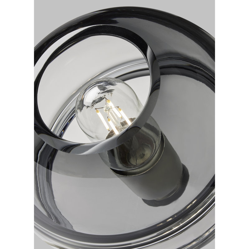 Sedona 1 - Light Pendant, Satin Nickel, Transparent Smoke, No