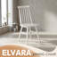 Ensemble de salle à manger scandinave 5 pièces en bois massif de style scandinave, table rectangulaire de 60 po avec bord biseauté et pieds recouverts de métal Norvège, 4 chaises à dossier en broche Windsor, chêne blanc classique-2127863802-2127863803