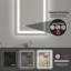 Miroir de meuble-lavabo mural avec cadre à DEL en aluminium-991426868