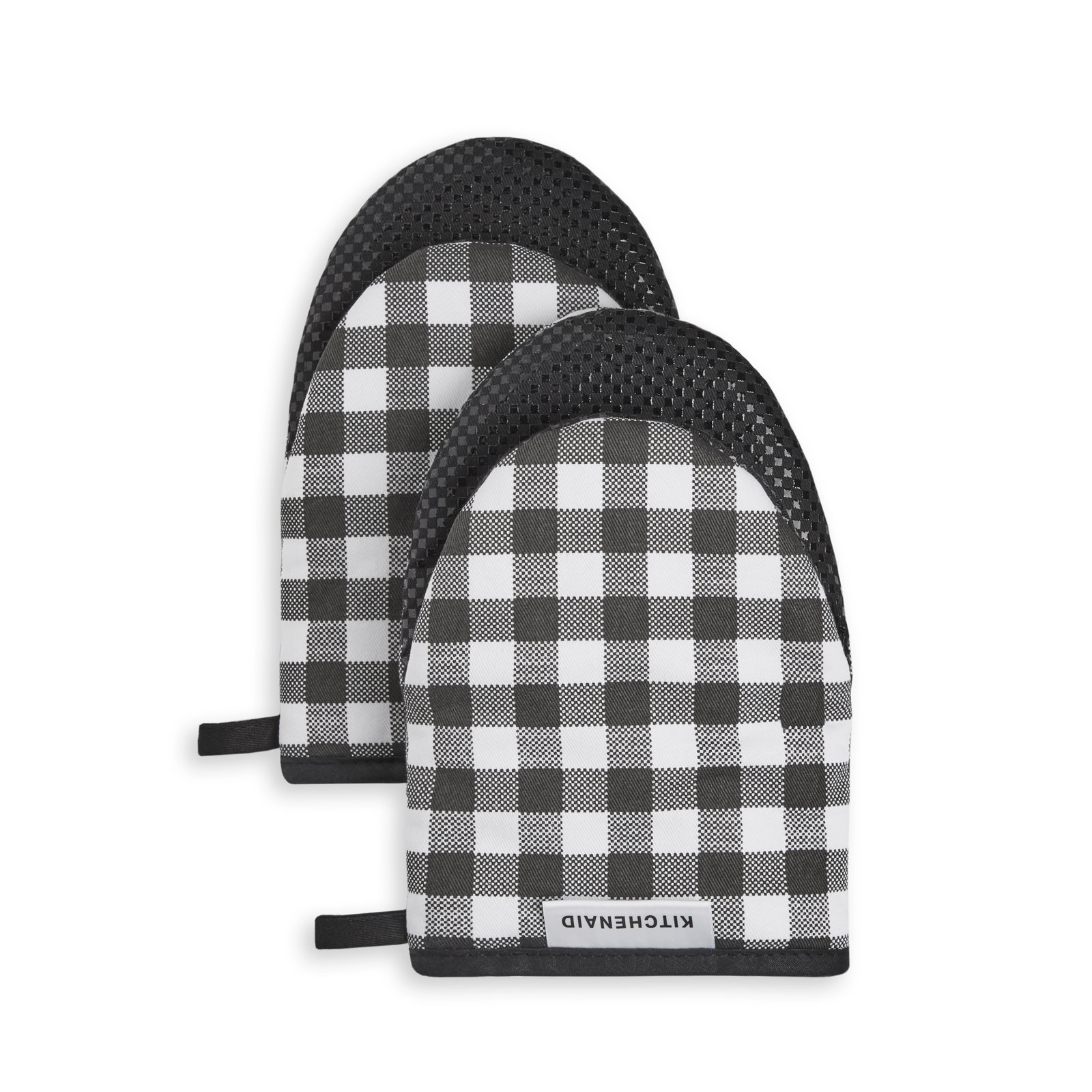 KitchenAid 2-Piece Oven Mitt Set, 5.5""W x 8""L, Onyx Black