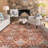 Red BAOLA Vintage Distressed Tribal Pattern Design Area Rugs for Living Room Bedroom  Dining Area-82939547