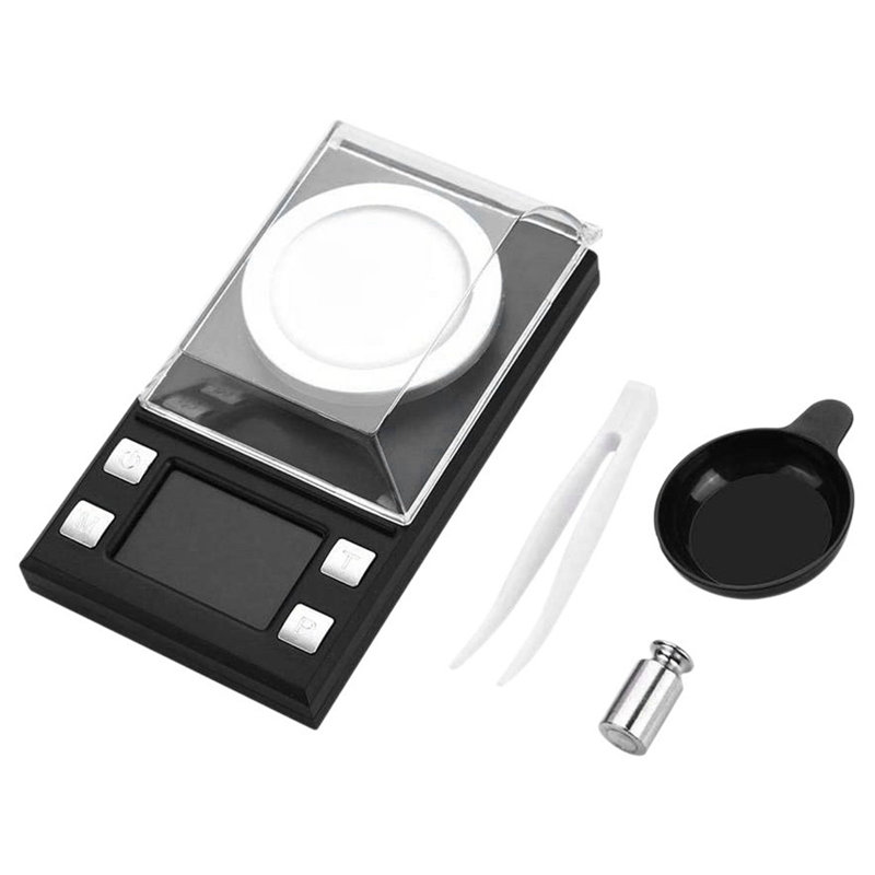 Mini balance numérique portative 100G / 0,001G avec écran LCD rétro-éclairé et pinces de calibrage pour bijoux