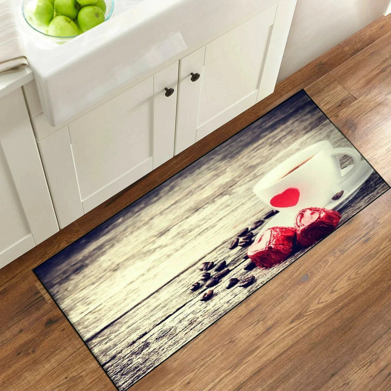 3D Fruit Kitchen Mat – Washable Non-Slip Runner Rug – Door Mat with Rubber Backing – Polypropylene, 50cm W x 70cm L