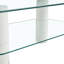 Table basse en verre trempé transparent à double couche Minimalist