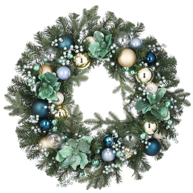 The Twillery Co.® Faux Lighted 30'' Wreath  Reviews Wayfair