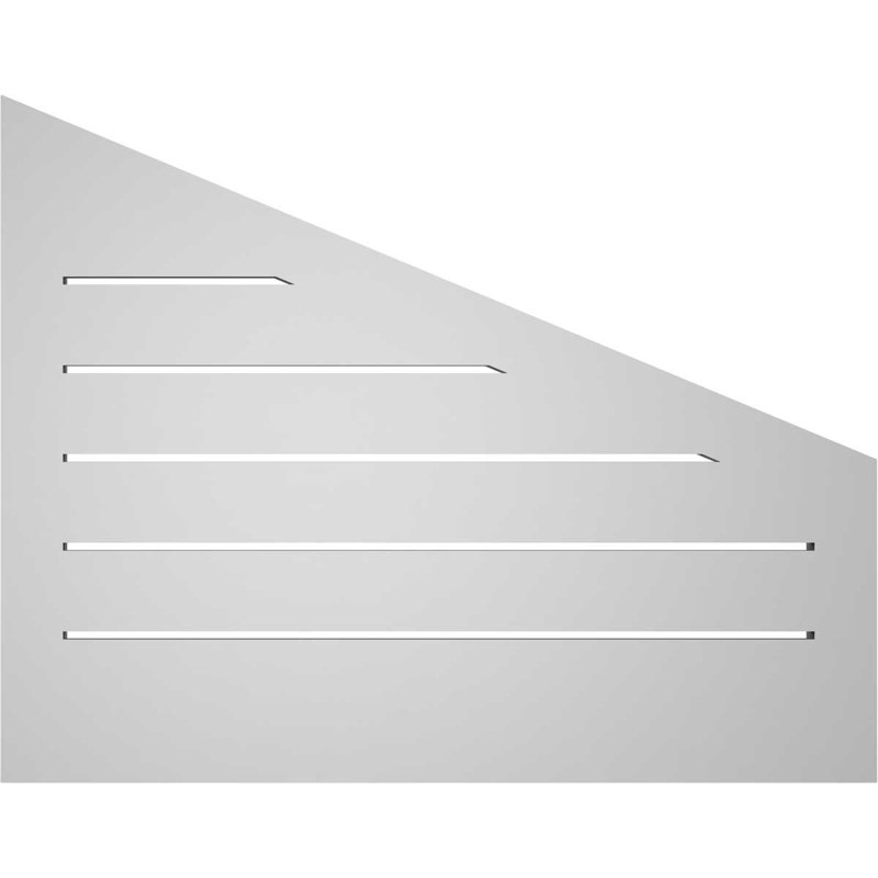 Half Peaked Left Surface Mount Signature Urethane Functional Gable Vent 5/12 Pitch Primed Tan, 22" H x 28" W x 1.5" D