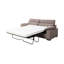 Lit convertible 2 places Queen Size, gris, gigogne, 136 kg, idéal pour les petits espaces, style années 50, dimensions adaptées, gris, pour invités.-686736560