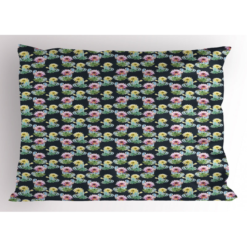 Flowers Polyester Floral Sham Set, Twin