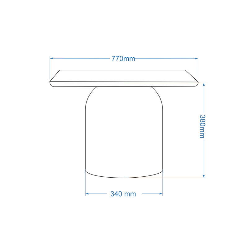 Alessia Coffee Table, 14.25" H x 30.25" L x 30.25" W, Beige