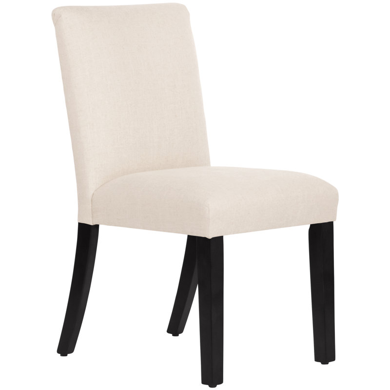 Chaise parsons rembourrée, Lin classique talc, Rouge antique Stewart