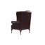 Upholstered Full Grain Leather Wingback Chair-75262735
