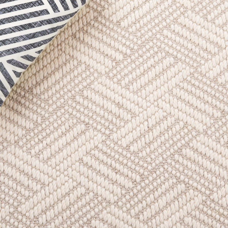 Karlia Beach Wool & Sisal Geometric Rug, Rectangle 5' x 8'