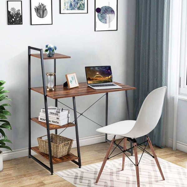 Inbox Zero Faning Metal Base Computer Desk | Wayfair.co.uk
