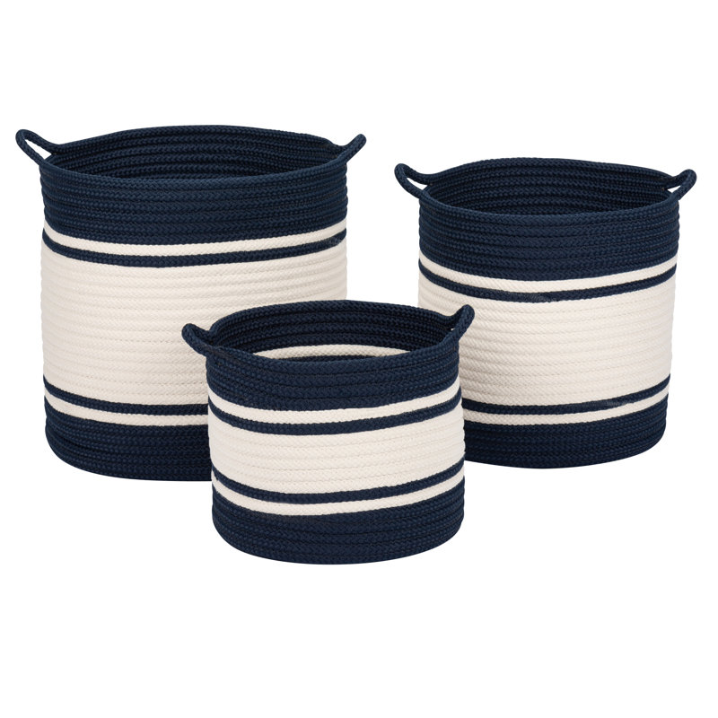 Panier en polypropylène Outland, H 18 po x l 20 po x P 20 po, Bleu marine