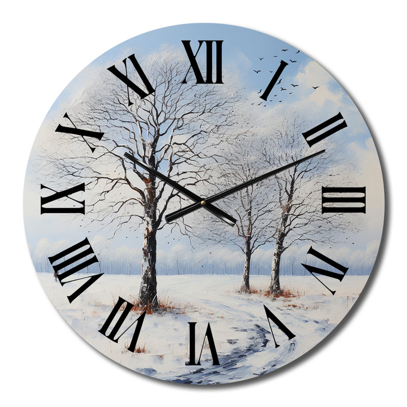 Horloge murale en forêt Forest Winters, Petit