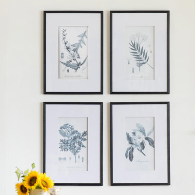 Set of 4 Botanical Wall Art Prints